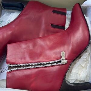 Donald J Pilner red boots